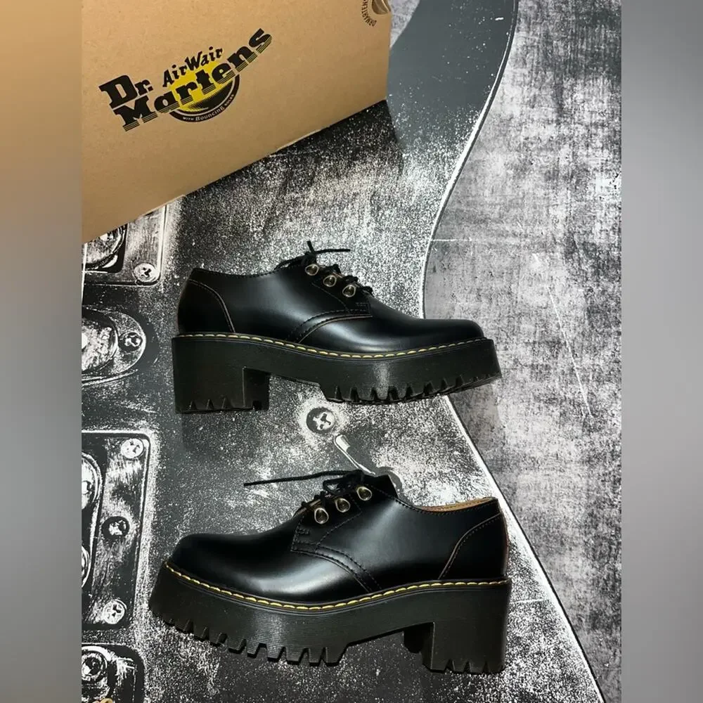 NIB Dr. Martens Leona Lug Sole Platform Derby